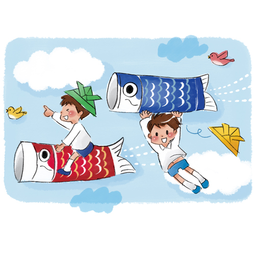 アフロ　花粉症　こいのぼり